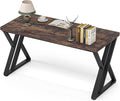 LITTLE TREE 55 Inch Large Simple Industrial Computer Desk Study Writing Table Home Office WorkstationRustic Brown