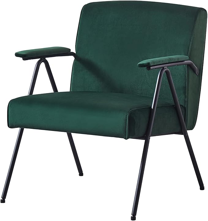 Generic Cloth Leisure Black Metal Frame Recliner for Living Room and Bedroom Green