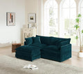 76.7 Chenille Modular Sectional Sofa Comfy Cloud Couch Sectional Sofa Modern Deep Seat Loveseat Sofa for Living Room Bedroom Apartment (Blue 76.7Inch-L Shape)