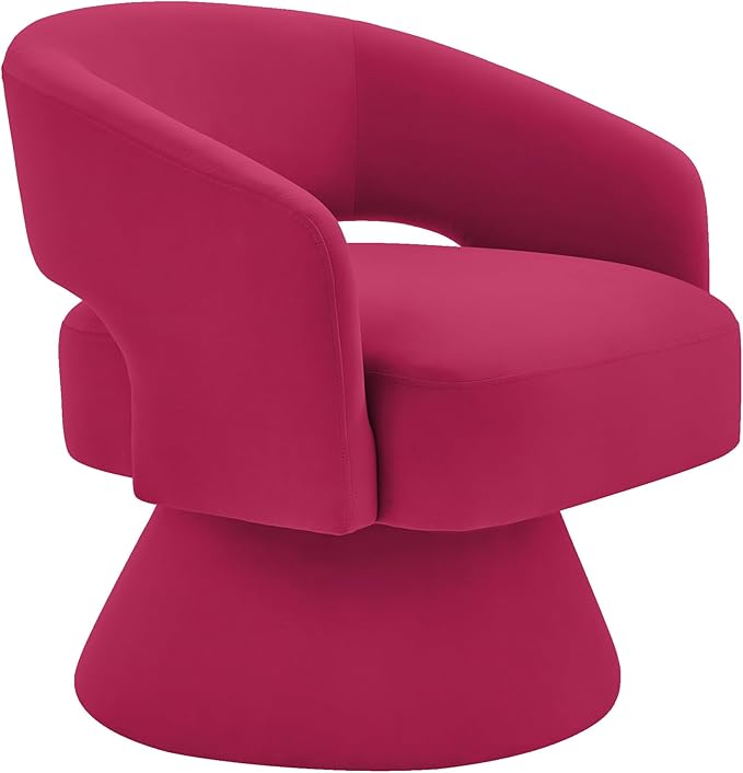 KEIKI Modern Swivel Barrel Accent Chair Stylish Round Accent Armchair for Living Room Bedroom or Home Office Use