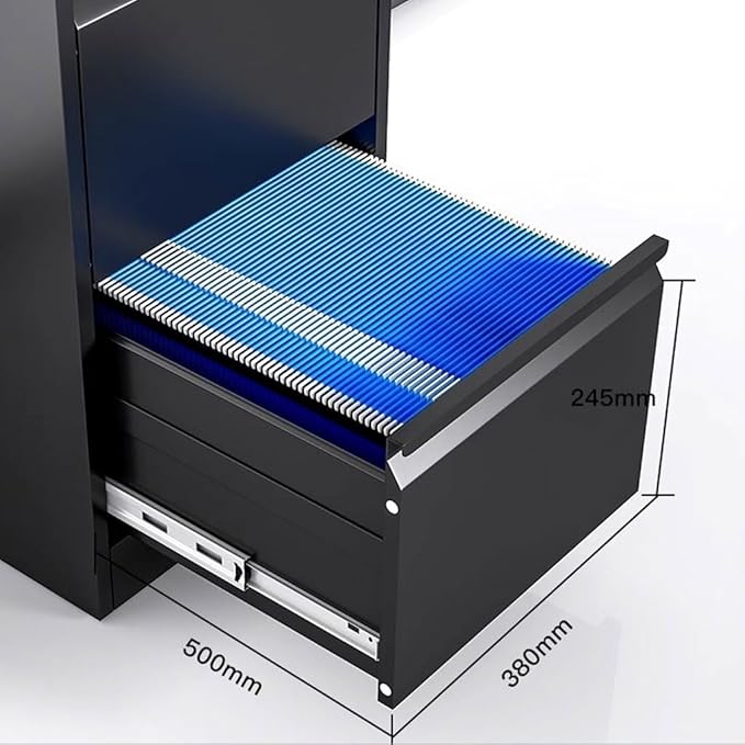 JITUIHOM Office Iron File Cabinets Hanging Cabinet Card Boxes Folders Quick-Hook Drawers Low Cabinets(ASmall)