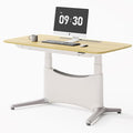 COLAMY LumiDesk All-in-1 Electric Standing Desk Height Adjustable Desk (MFC Desktop Light Maple + White)