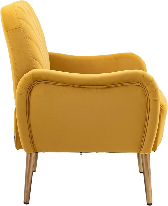 Velvet Chair Accent Chair Living Room lesiure Chair with Metal feet
