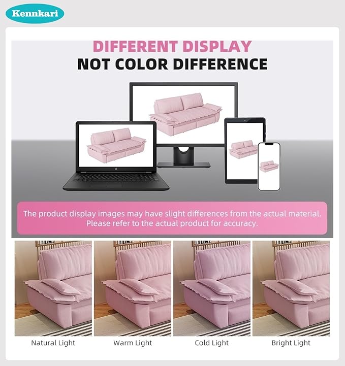 73.2 Queen Size 3-in-1 Convertible Pull Out Sofa Bed with Wheels Multi-Functional Velvet Loveseat Bed for Living Room and Bedroom (Pink)