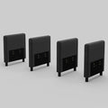 Belffin Modular Sectional Sofa Armrest Backrest Module for Sectional Couch Side Part Armrest/Backrest (Set of 4) Dark Grey