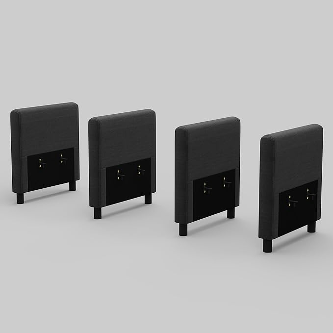 Belffin Modular Sectional Sofa Armrest Backrest Module for Sectional Couch Side Part Armrest/Backrest (Set of 4) Dark Grey