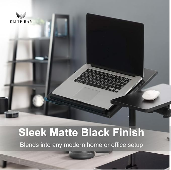 Adjustable Work-from-Home Working Station – Compact Mobile Desk with MDF Tabletop &amp Steel Frame | Height Adjustable 58–90cm | Space-Saving Design | Black Finish | Ideal for Small Spaces Uses