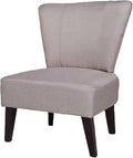 Alice Collection Contemporary Fabric Upholstered Living Room Accent Chair Beige