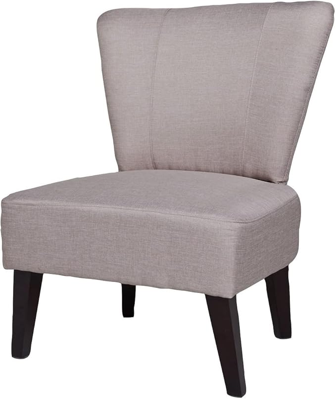 Alice Collection Contemporary Fabric Upholstered Living Room Accent Chair Beige