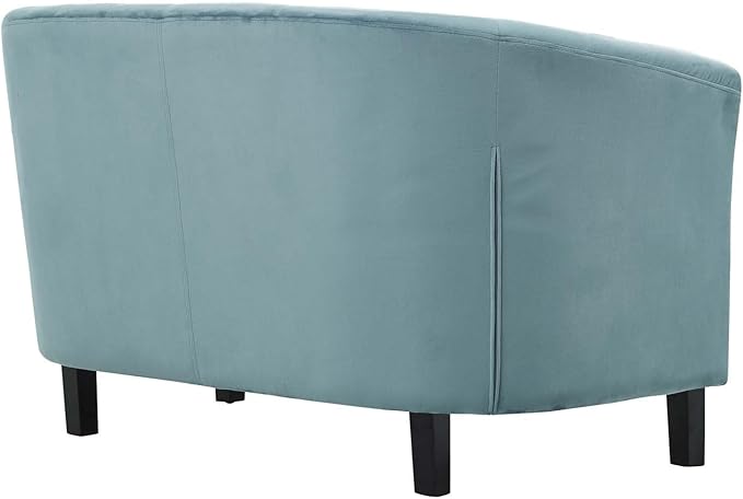 Modway EEI-2615 Prospect Velvet Upholstered Contemporary Modern Loveseat In Sea Blue