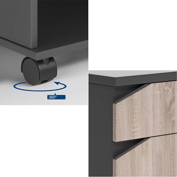 File Cabinet Under Desk Lockable Office Storage Cabinets(C)