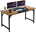 AZN 47 X 24 inch Computer Desk w/Deeper &amp Thicker Carbon Fiber Desktop Office Desk w/Sturdy Metal Frame Modern Simple Desk w/Large Legroom Study Gaming Writing Work Desk for Home Office Bedroo