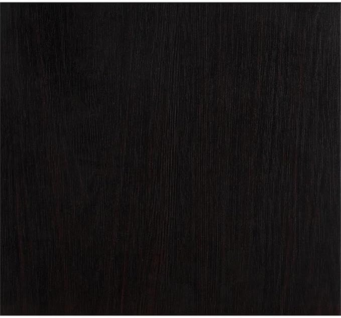 BOWERY HILL L Shaped Engineered Wood Computer Desk 60W x 60D x 30H Espresso Oak Finish Built-in Wire Management Storage Cabinet with Fluted Glass Door File Drawer Home Office Desk