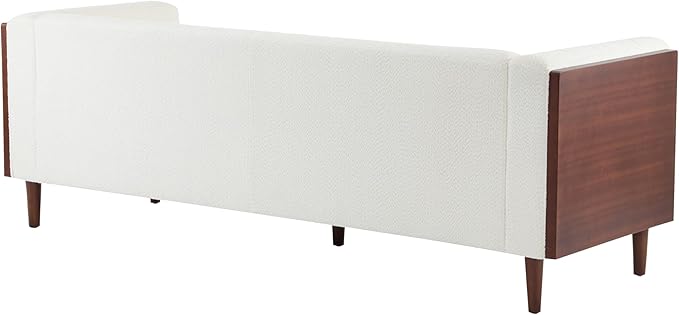 Christopher Knight Home Almab 82 Inches Sofa Couch Cozy Couch Sofa Boucle Upholstered 3-Seater Sofa Wood Frame Couch Comfy Couches for Living Room and Office Modern Couch and Sofa Beige