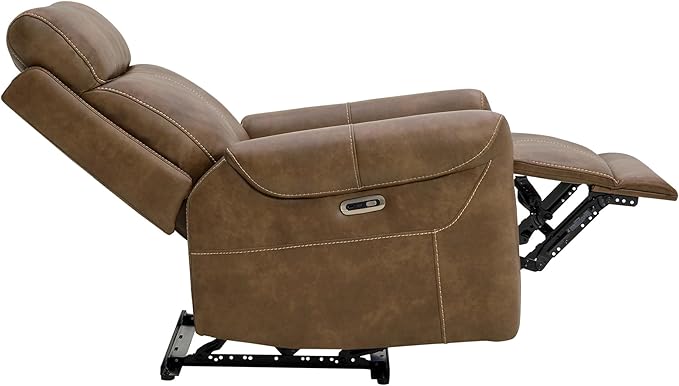 Leather Recliner Chair for Adults Wall Hugger RV Recliner with USB Charging Ports Electric Power Reclining Sofa for Living Room Home Theater Seating Bedroom