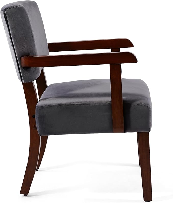 Modern Accent Chair Upholstered Living Room Chairs with Wood Frame Oversized Reading Armchair for Bedroom Waiting Room