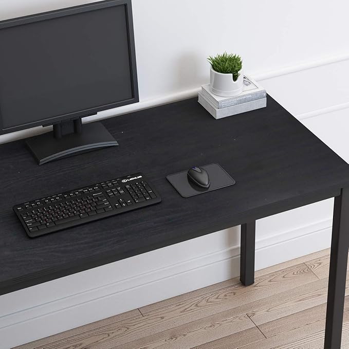 SogesPower 47 inches Computer Desk Study Table PC Laptop Office Desk Workstation for Home Office Black