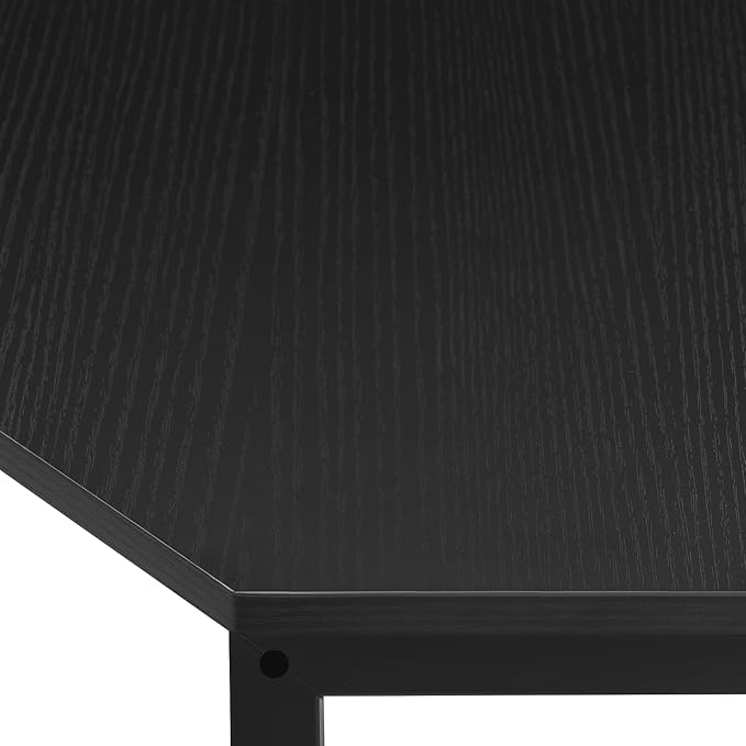 Modern Corner Desk Small Computer Desk with Outlets Office Desk Workstation 90 Degrees Triangle Table for Small Space Bedroom Living Room