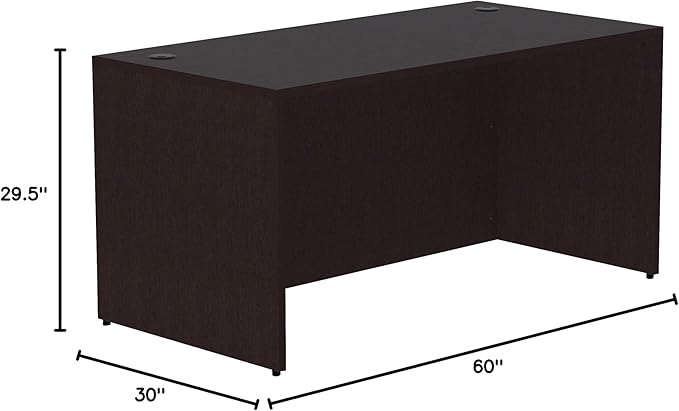 Lorell LLR18208 Espresso Laminate Desk 1 Each