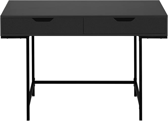 Monarch Specialties I 7556 Computer Desk Home Office Laptop Storage Drawers 48 L Work Metal Laminate Black Contemporary Modern