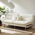 PERLECARE Convertible Futon Sofa Bed 66 Corduroy Futon Couch with Adjustable Backrest and Armrests 3-in-1Recliner Sleeper Sofa for Small Spaces Play RoomLiving Room or Office（66 inWhite） | Adjus