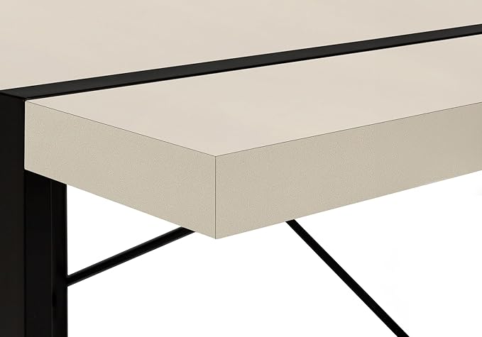 Industrial-Inspired Taupe Computer Desk 48 L Modern Laptop Workstation for Home Office