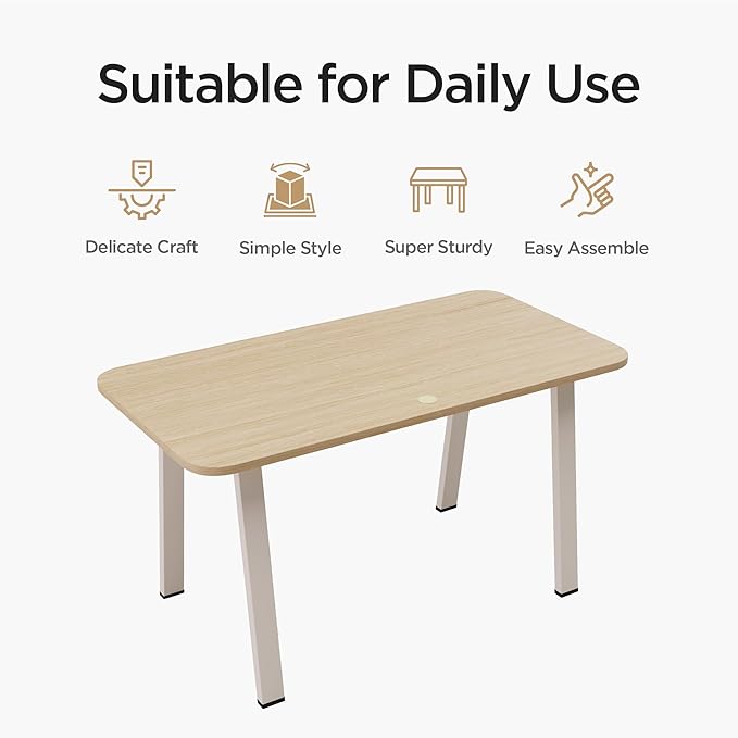 Modular Computer Office Desk Modern Style Small Study Writing Workstation Table for Home &amp Business Large (55 x 28)