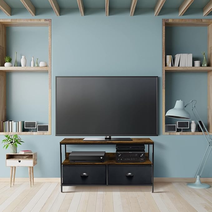 Sorbus TV Stand Dresser with 2 Drawers - Television Riser Chest with Storage - Bedroom Living Room Closet &amp Dorm Furniture