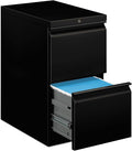 HON Brigade Mobile Pedestal | 2 File Drawers | Radius Pull | 15W | Black Finish