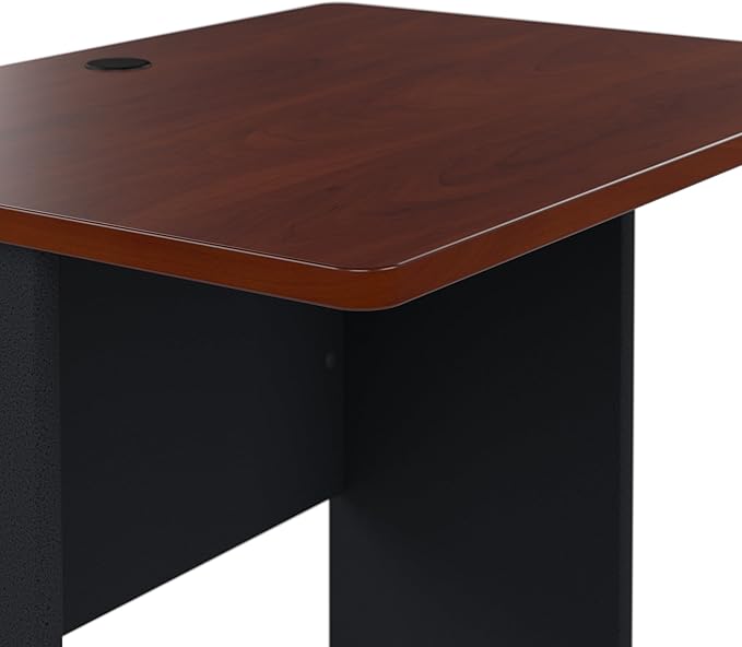 Bush Business Furniture Series C 72W x 36D Bow Front U Shaped Desk with Mobile File Cabinets in Hansen Cherry