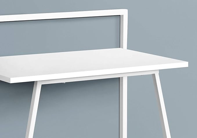 Computer Desk Home Office Laptop 30 l Work White Laminate White Metal Contemporary Modern