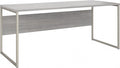 Bush Business Furniture Hybrid 72W x 30D Computer Table Desk with Metal Legs in Platinum Gray
