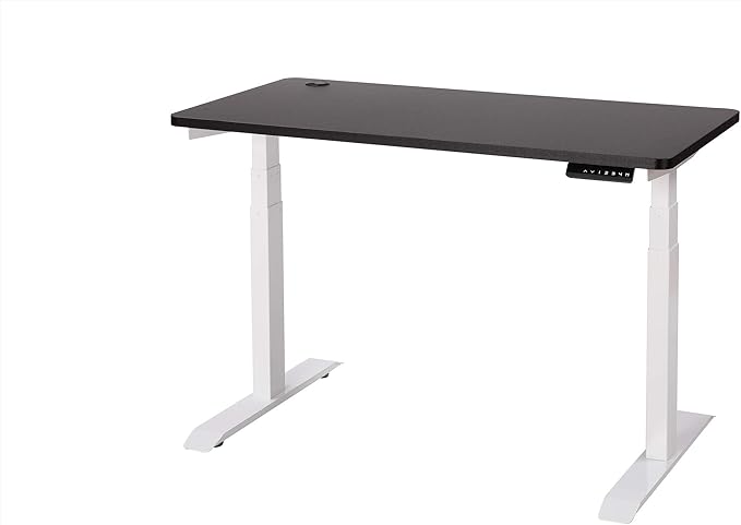 UNICOO Melamine 47.2 x 23.6 Inch Universal Table Top for Standard and Sit to Stand Height Adjustable Home and Office Desk Frames (Tabletop 47.2 - Black)