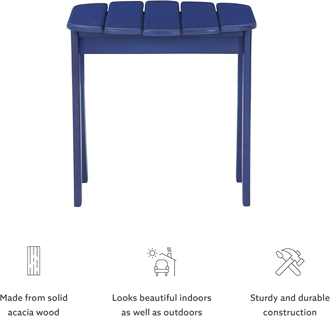 Linon Jayde Blue Adirondack Outdoor Accent Table