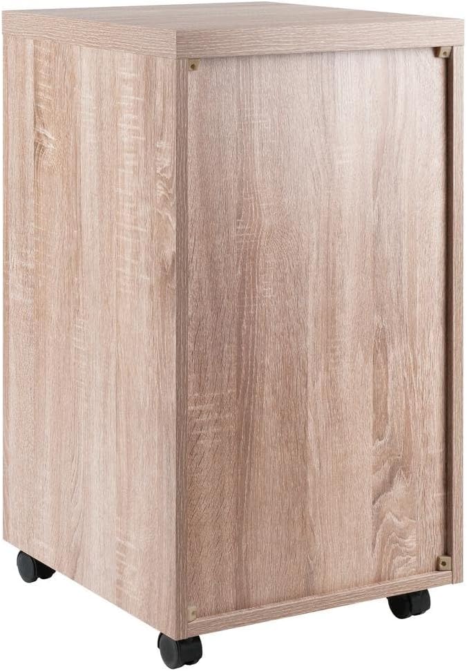 Reclaimed Wood &amp White 5-Drawer File Cabinet
