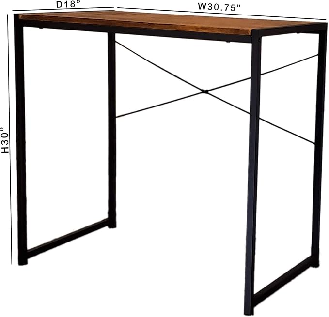 eHemco Multifunctional Rectangular Desk Coffee Top and Black Legs