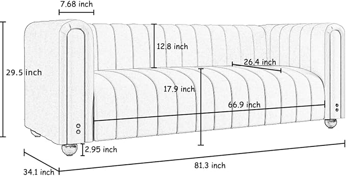 Green Velvet Couch Sofa Loveseat 81.3 Wide Mid Century Modern Couch Small Spaces Love Seat Tufted Chesterfield Velvet Sofa Futon with Gold Leg Comfy 3 Seat Extra Deep Sofas Couches for Living Room