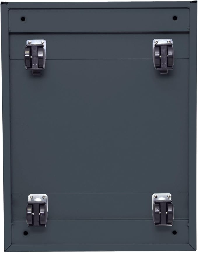 Alera ALE Two-Drawer Metal Pedestal File 14 7/8w x 19 1/8d x 21 3/4h Charcoal