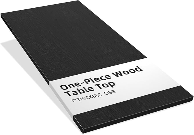 Universal 48 x 24 One-Piece Particle Board Table Top 1 Thick Desktop for Stand Up Height Adjustable Desk Frames Home Office Tabletop Countertop DIY Black Oak