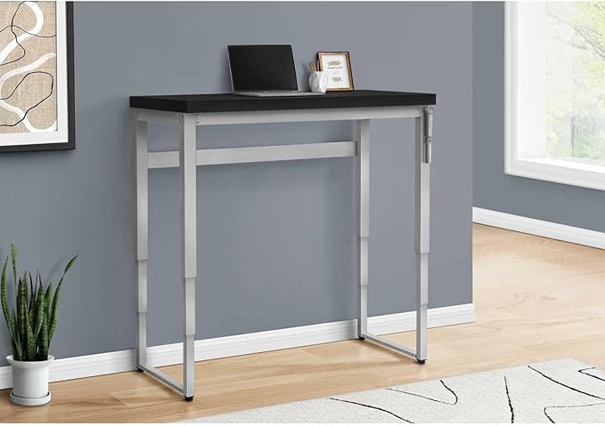 Modern Adjustable Standing Desk 48 L Black Computer Desk for Home Office - Laptop Work Station