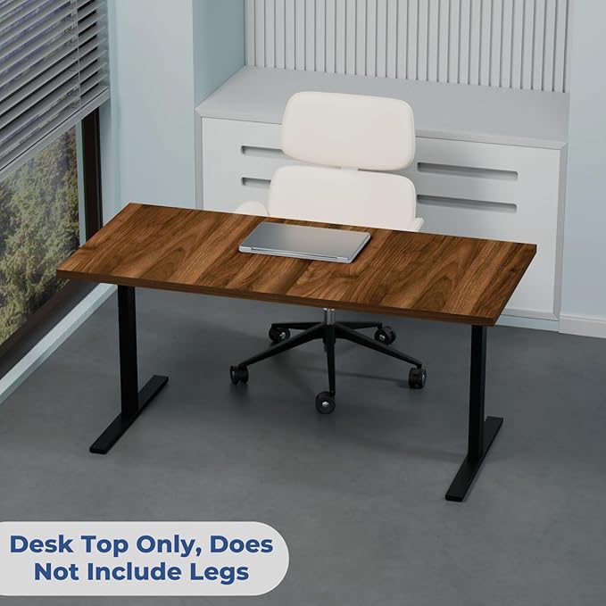 OfficeSimpli 60 x 30 Inch Desk Top Made in USA Replacement Table Top for Sit-to-Stand Adjustable Desk Frame Countertop Workbench for Classroom Home and Office (Desk Top only) - California Walnut