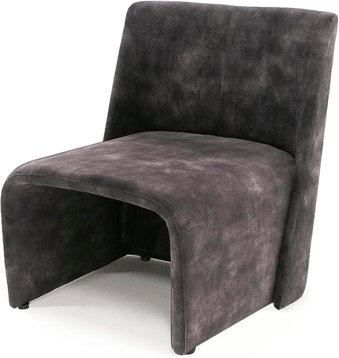 Limari Home Rivis Collection Modern Living Room Fabric Upholstered Accent Chair Dark Grey
