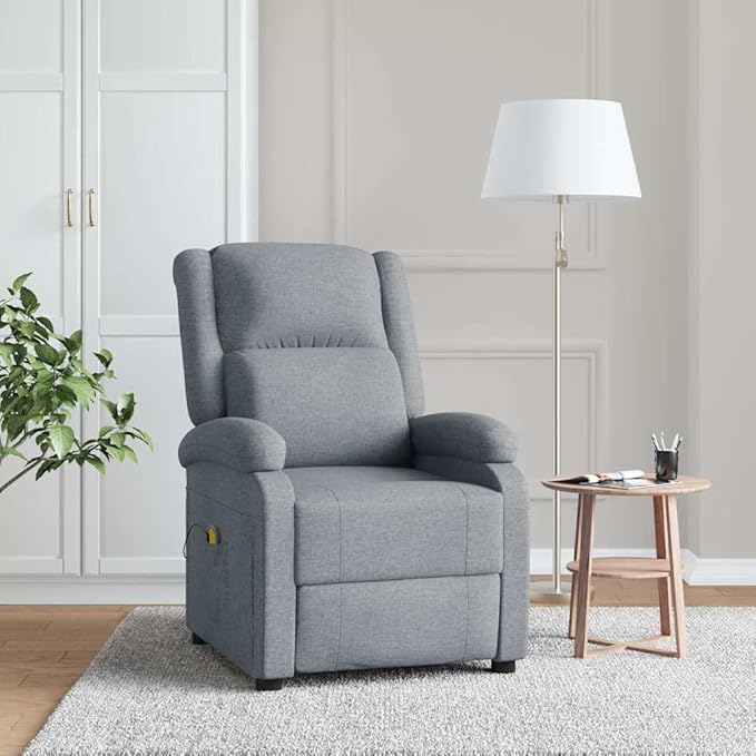 Massage Chair Light Gray Electric Recliner Lift Power Choice Room Chairs