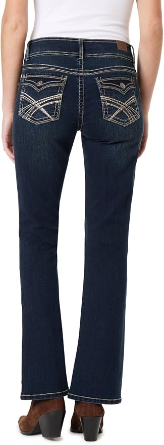 WallFlower Luscious Curvy Bootcut Jeans for Women Mid-Rise Insta Stretch Denim Size-Inclusive Juniors Jeans
