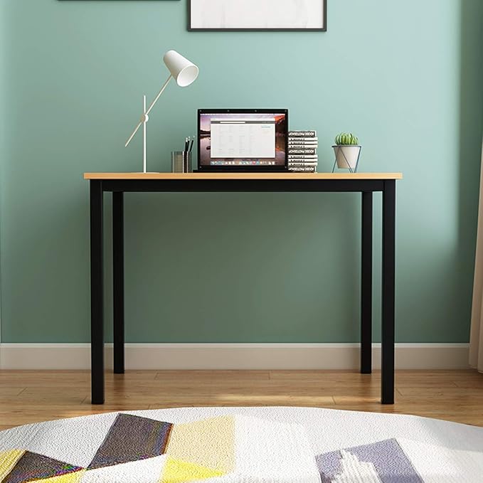 SogesGame Small Computer Desk 39.4 inches Small Office Desk Computer Table Study Writing Desk Workstation for Home OfficeTeak Black