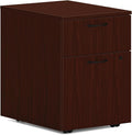 HON MOD 2 Drawer File Cabinet On Wheels Mobile Pedestal for Filing Cabinets for Home Office 15 W Portable Storage Mahogany