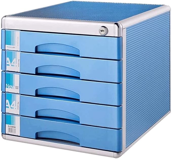 Desk Organizer Desk File Organizer Home Office Desktop File Storage Box Filing Cabinet Metal File CabinetFully Assembled Filing Cabinet Pedestal under Desk with 5 Drawer for A4  Lockable 30x36x3
