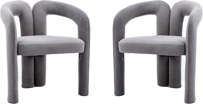 COOLMORE Contemporary Designed Fabric Upholstered Accent/Dining Chair/Barrel Side Chairs Kitchen Armchair for Living Room Set of 2