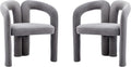 COOLMORE Contemporary Designed Fabric Upholstered Accent/Dining Chair/Barrel Side Chairs Kitchen Armchair for Living Room Set of 2