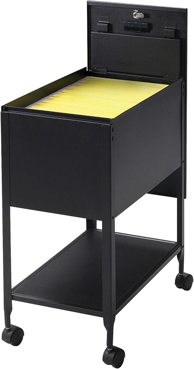 Lorell Standard Lock Mobile File Black 28.35 x 16.54 x 6.50